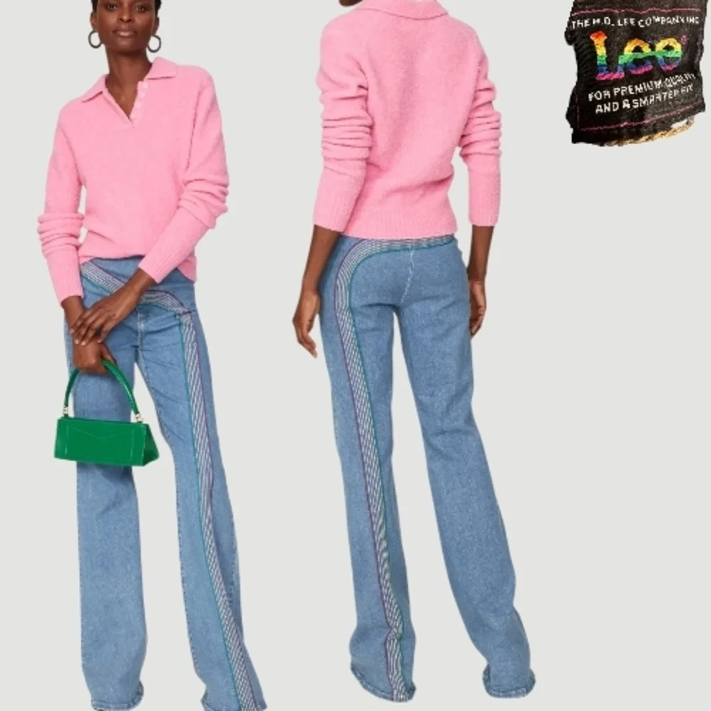 LEE Women's Light Wash High-Rise Rainbow Super Flare Jeans size 30/ US 10 - Picture 3 of 6